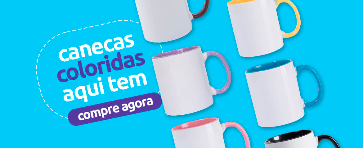 Canecas Brancas e suas infinitas possibilidades de personalização.